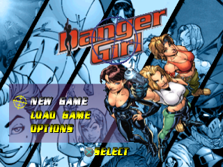 Danger Girl title screen for Playstation